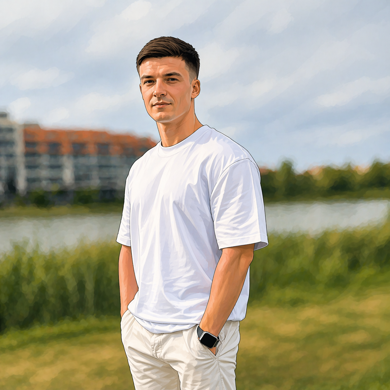 Tijdelijke foto van de oprichter
